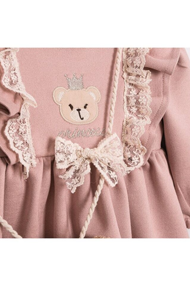 Sweet Bear Oyuncak Aksesuarlı Kız Bebek Elbisesi 12-18 Ay