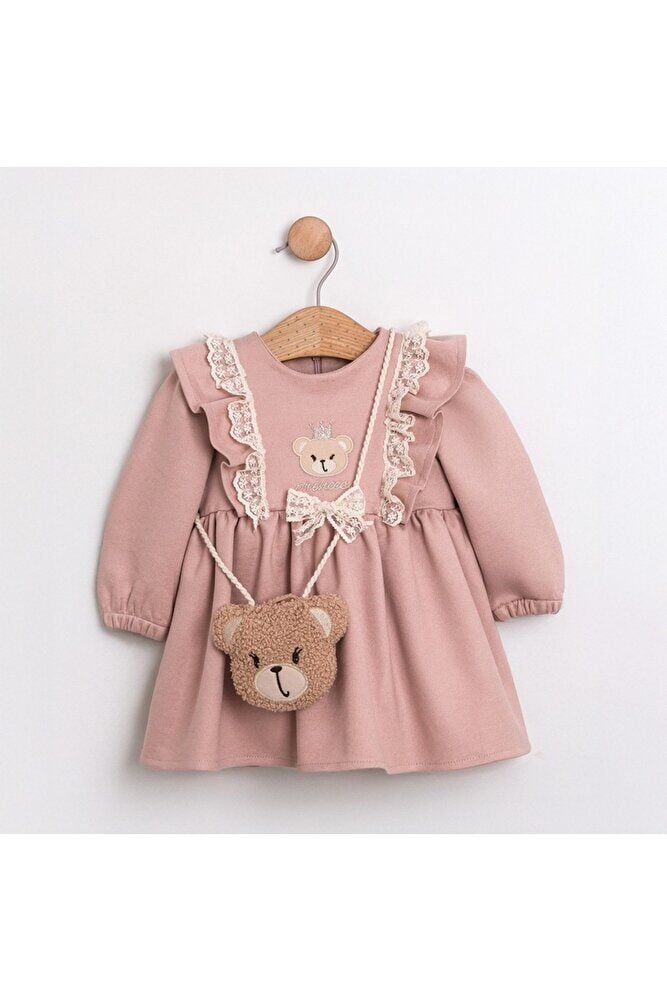 Sweet Bear Oyuncak Aksesuarlı Kız Bebek Elbisesi 12-18 Ay