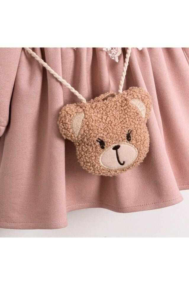 Sweet Bear Oyuncak Aksesuarlı Kız Bebek Elbisesi 12-18 Ay