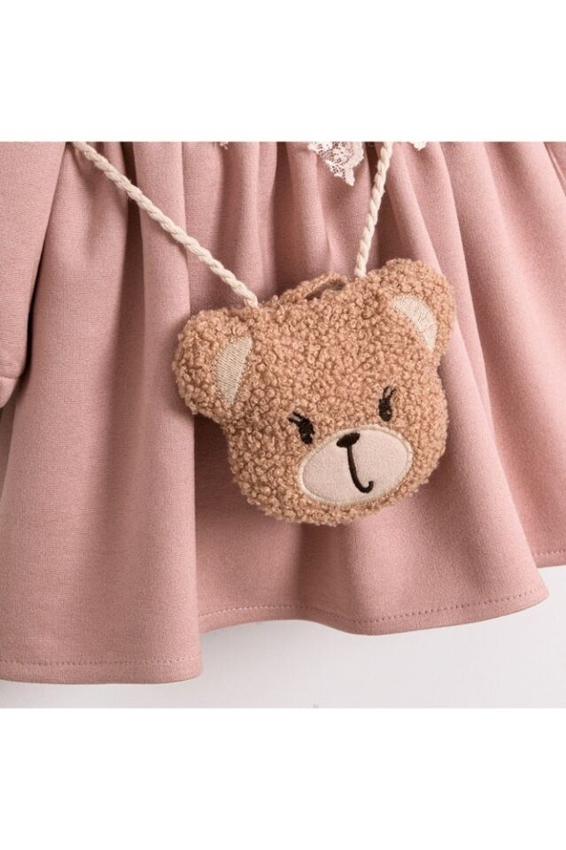 Sweet Bear Oyuncak Aksesuarlı Kız Bebek Elbisesi 18-24 Ay