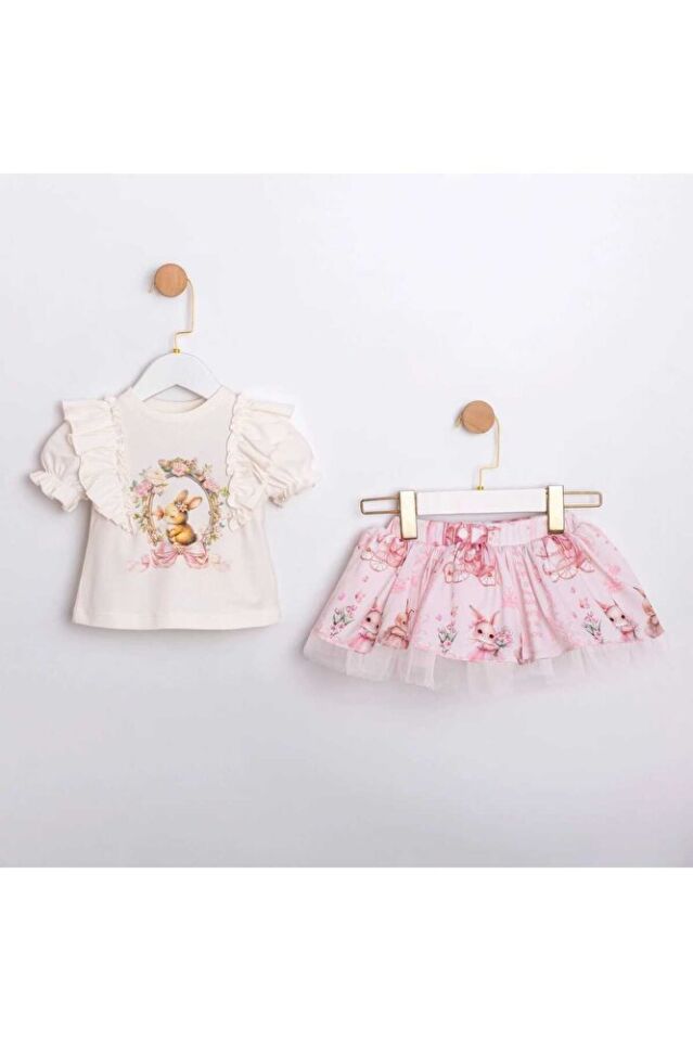 Stella Kız Bebek T-Shirt- Etek Takım 12-18 Ay