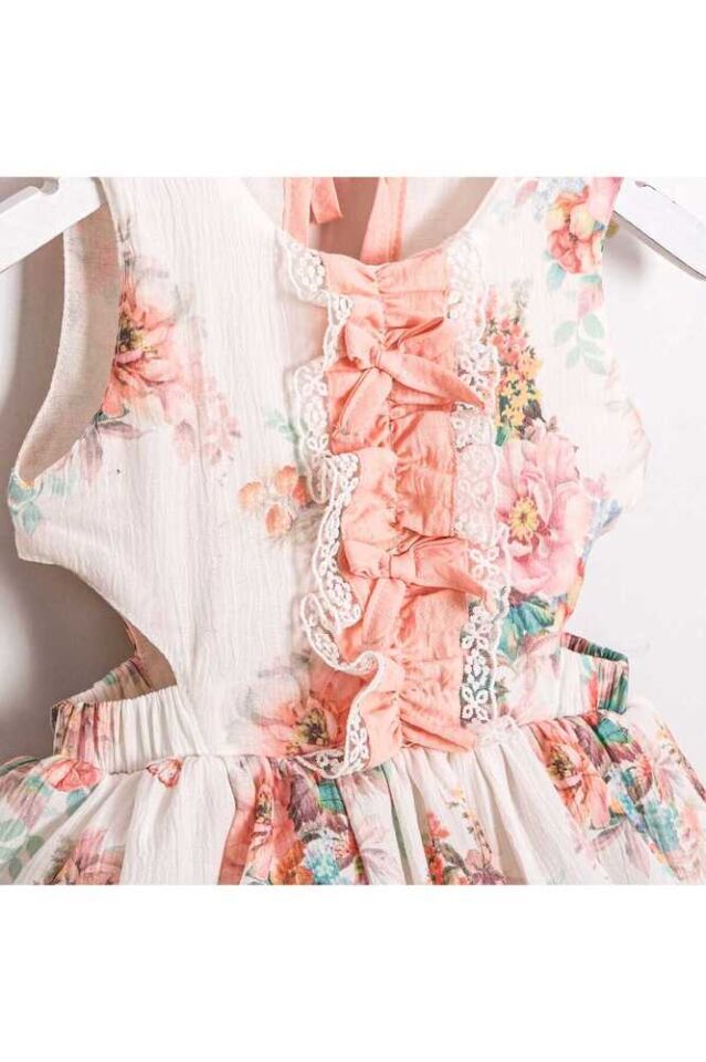 Bella Cut Out Detaylı Kız Çocuk Elbisesi 4 Yaş