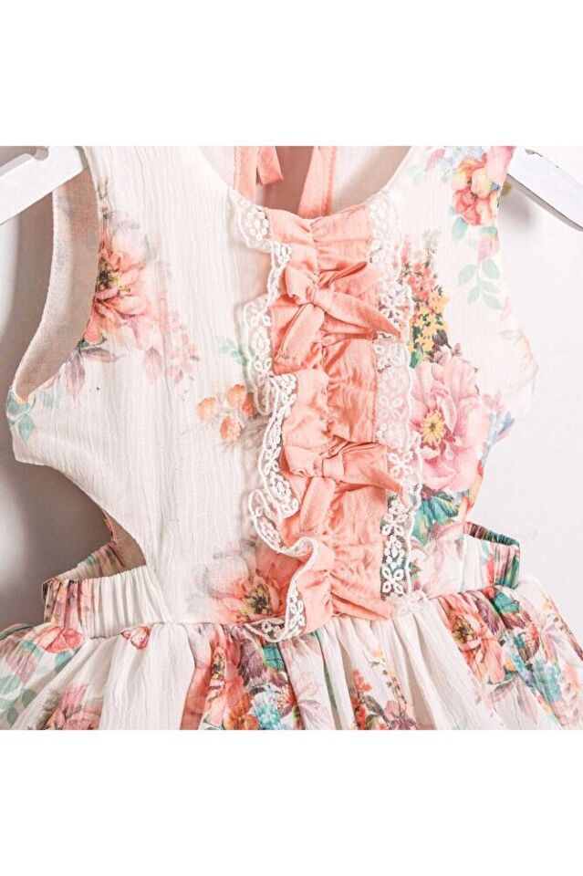 Bella Cut Out Detaylı Kız Çocuk Elbisesi 5 Yaş