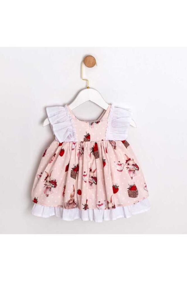 Sugar Plum Fırfır Kollu Kız Bebek Elbisesi 6-9 Ay