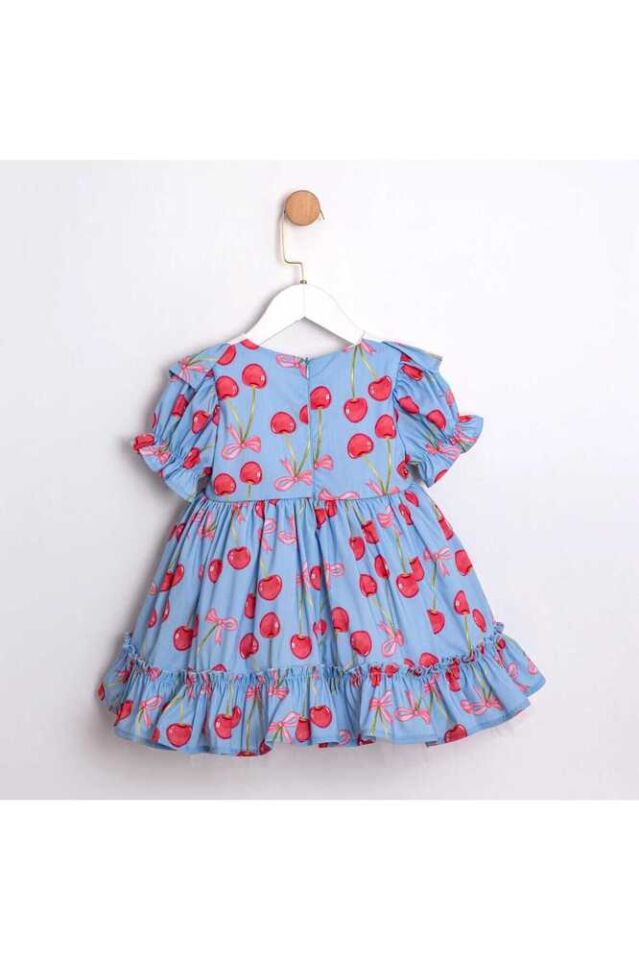 Sweet Cherry Kısa Kollu Kız Çocuk Elbise 4 Yaş