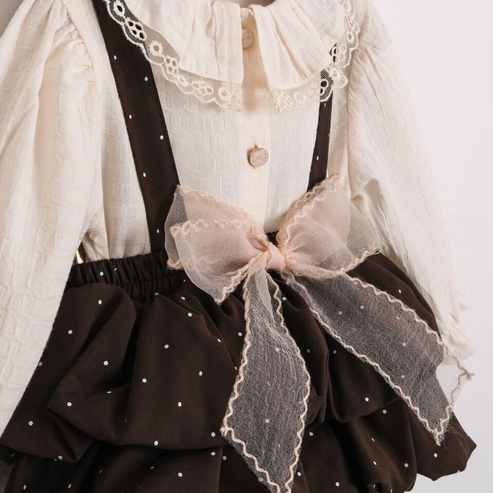 Jolie Blüzlu Salopet Kız Bebek Takım