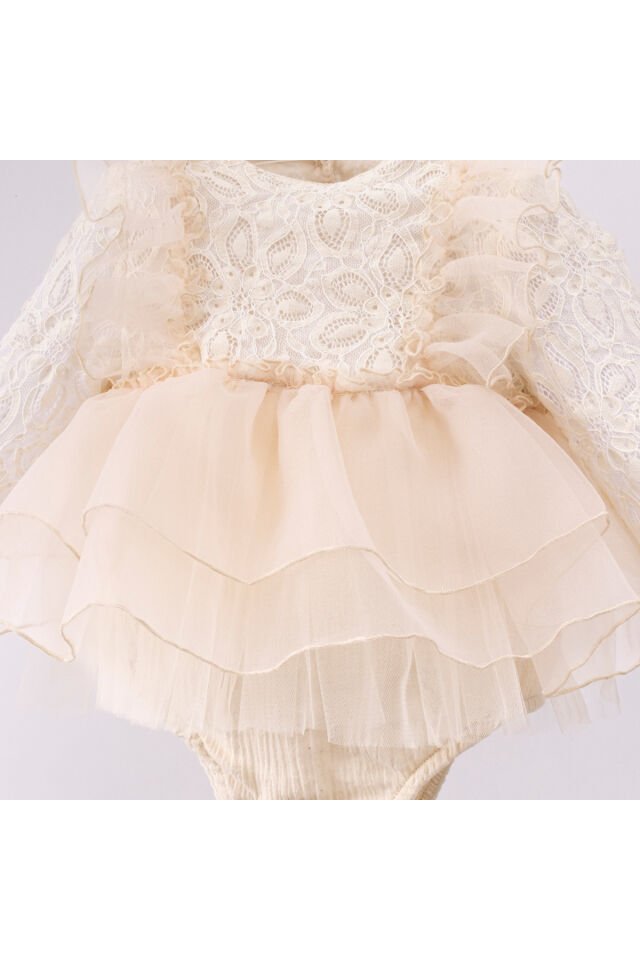 Bonita Uzun Kollu Kız Bebek Romper