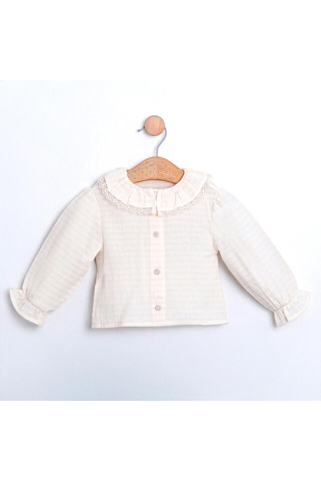 Amaris Yelek Blüz ve Etekli Çanta Aksesuarlı Üçlü Kız Bebek Takım