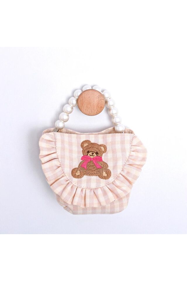 Amaris Yelek Blüz ve Etekli Çanta Aksesuarlı Üçlü Kız Bebek Takım