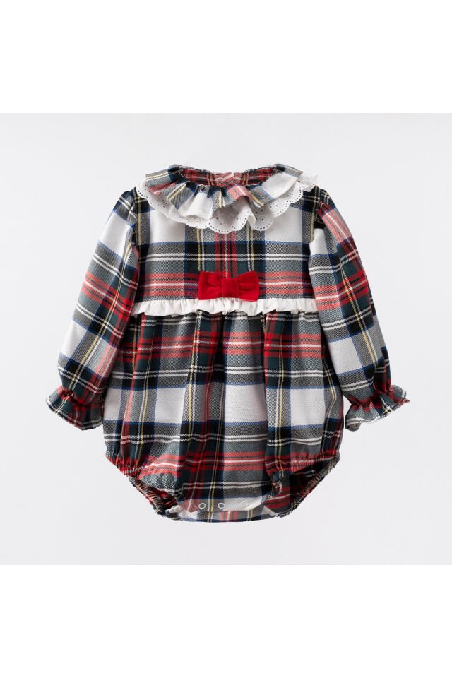 Eva Ekoseli Kız Bebek Tulum