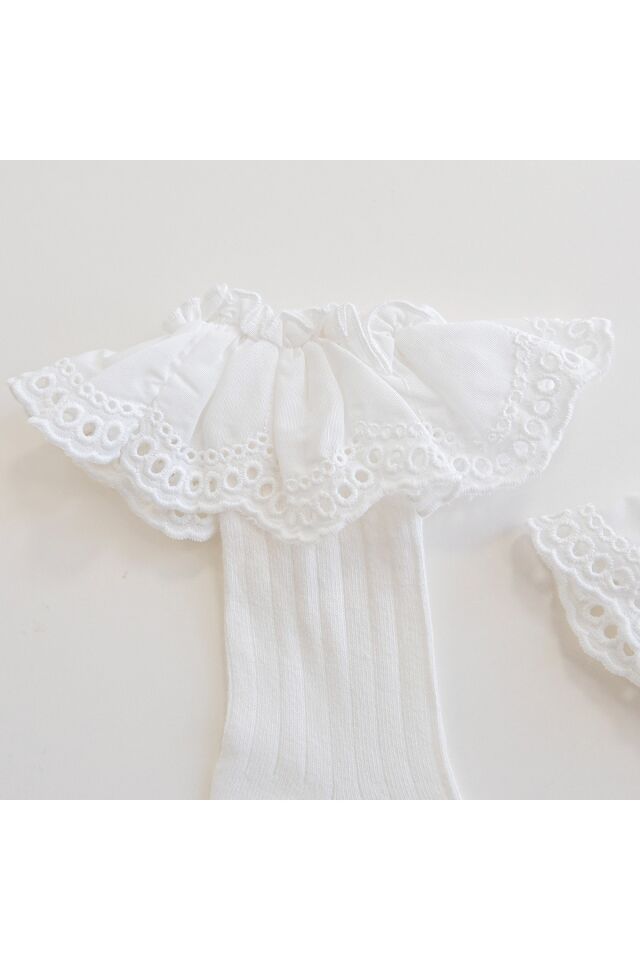 Fırfırlı Fistolu Kız Bebek Çocuk Çorap