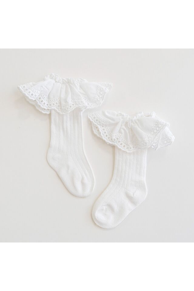 Fırfırlı Fistolu Kız Bebek Çocuk Çorap