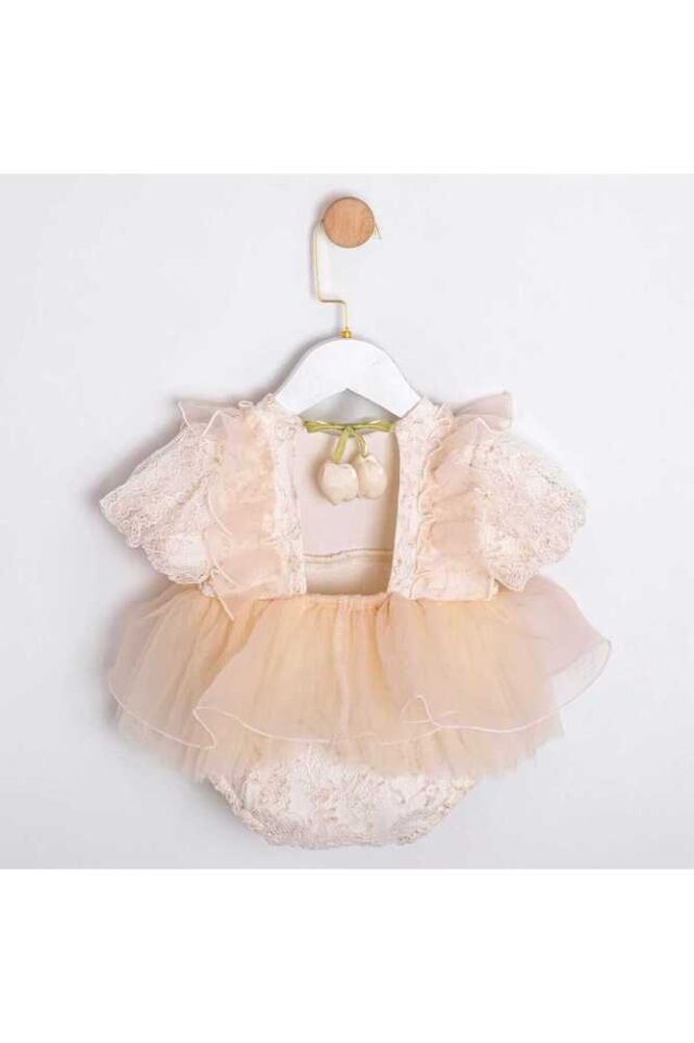 Tulip Sırt Detaylı Kız Bebek Romper 6-9 Ay