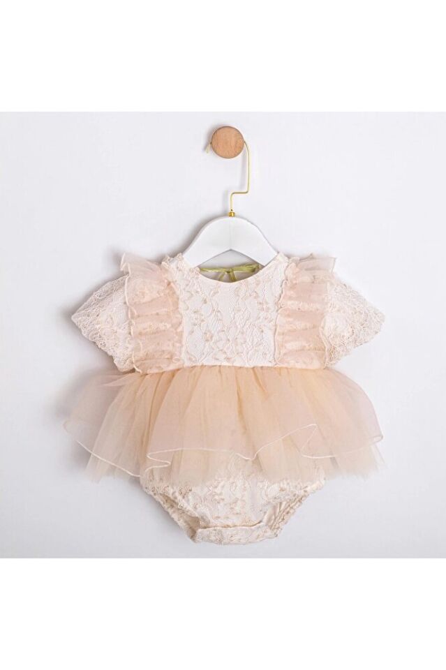 Tulip Sırt Detaylı Kız Bebek Romper 6-9 Ay