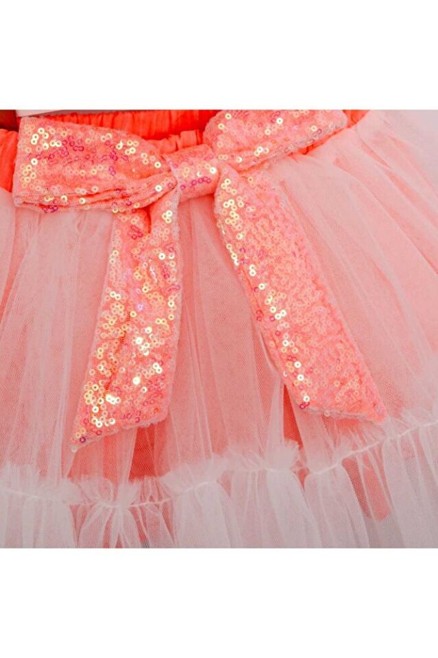 Mirella Payetli Crop Ve Tütü Etekli İkili Kız Çocuk Takım 2 Yaş