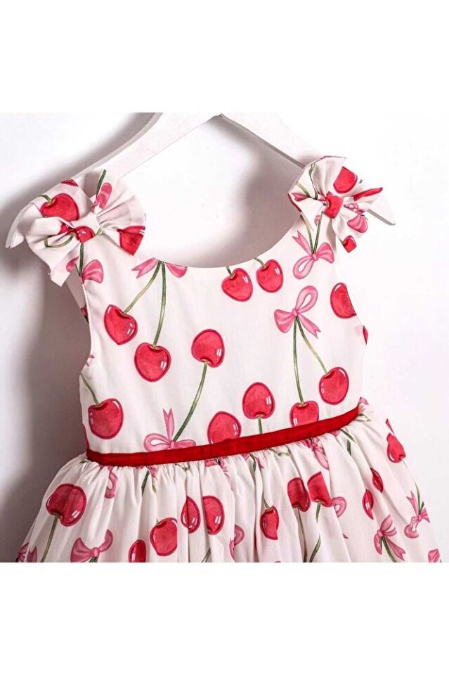 Shine Cherry Askılı Kız Çocuk Elbise 5 Yaş