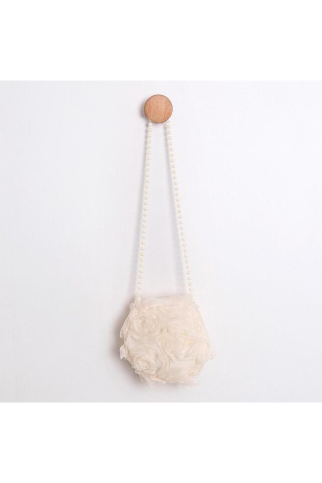 White Rose Dantel Dokulu Tütü Etekli Çanta Aksesuarlı Kız Bebek Elbise