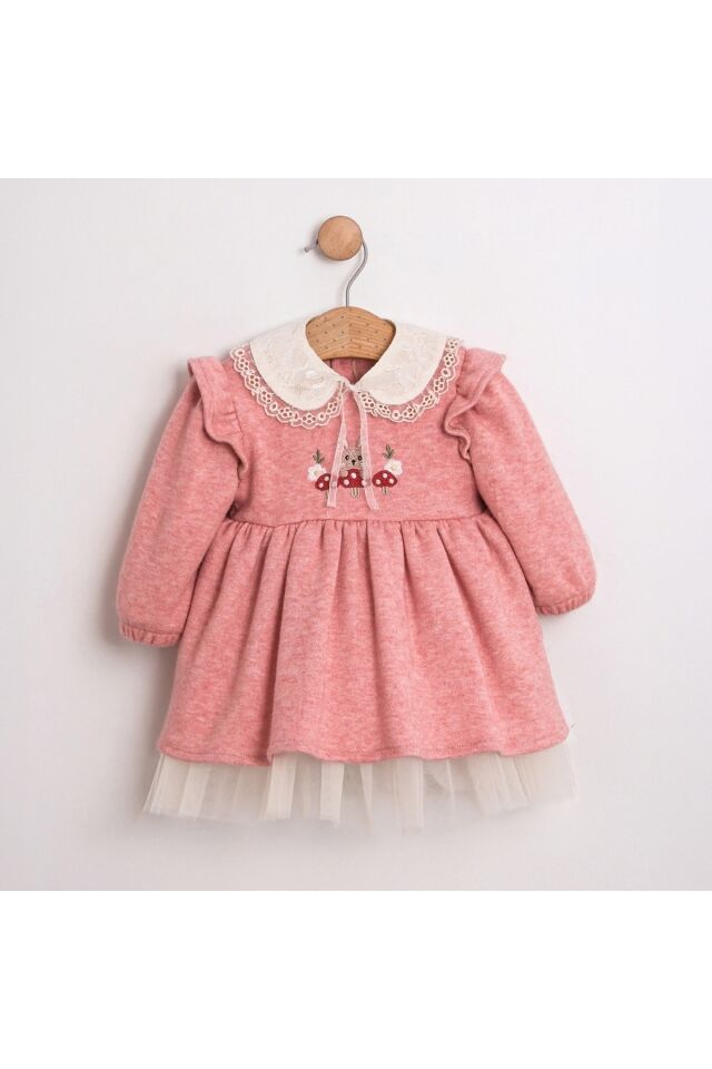 Clara Fisto Yakalı Kız Bebek Elbise