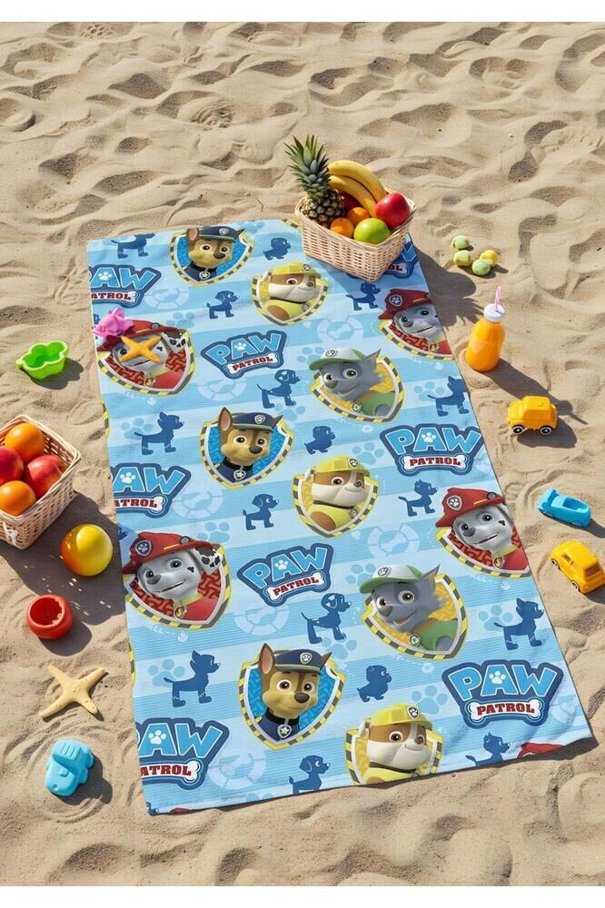 Dijital Baskılı Paw Patrol Çocuk Plaj Havlusu 70 X 150