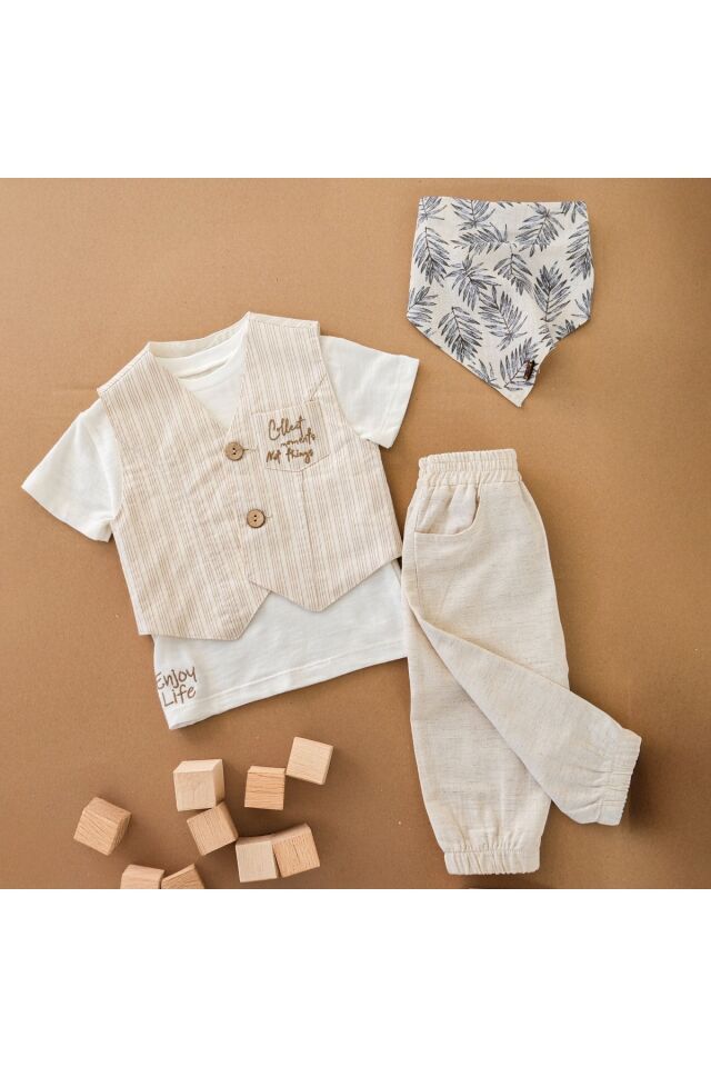 CHİCAGO 4'lü Erkek Takım Bej - 24 Ay