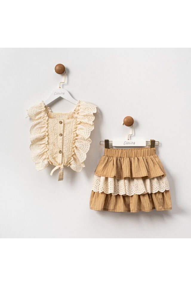 Fırfır Etekli Kız Takım