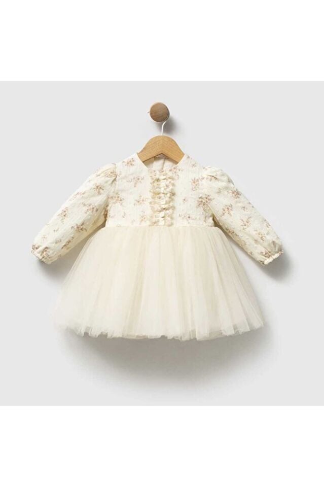 Snow Belle Pançolu Kız Bebek Özel Gün Elbisesi(2'li Takım)
