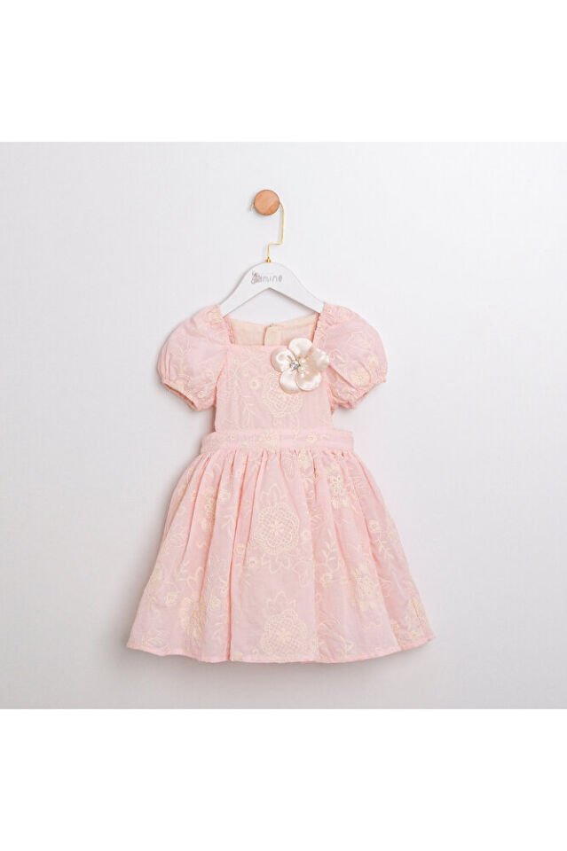 Anabel Su Yeşili Cut Out Detaylı Kız Çocuk Elbise 3 Yaş