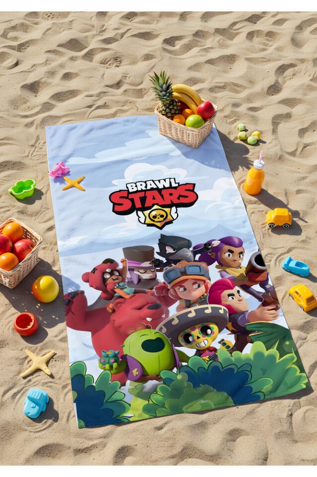Brawl Stars Plaj Havlusu – Kahramanlar Arenada