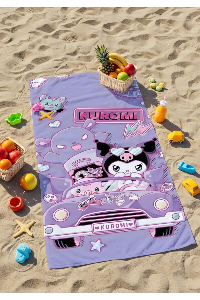Kuromi Çocuk Plaj Havlusu