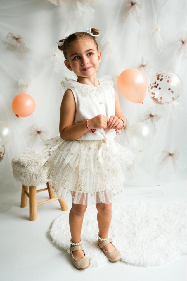 Star Shine İkili Tütü Etekli Kız Çocuk Takım