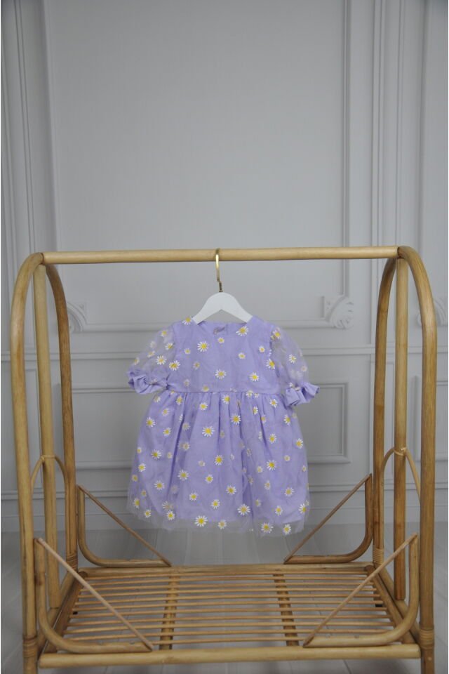 Linda Papatyalı Kız Çocuk Elbise