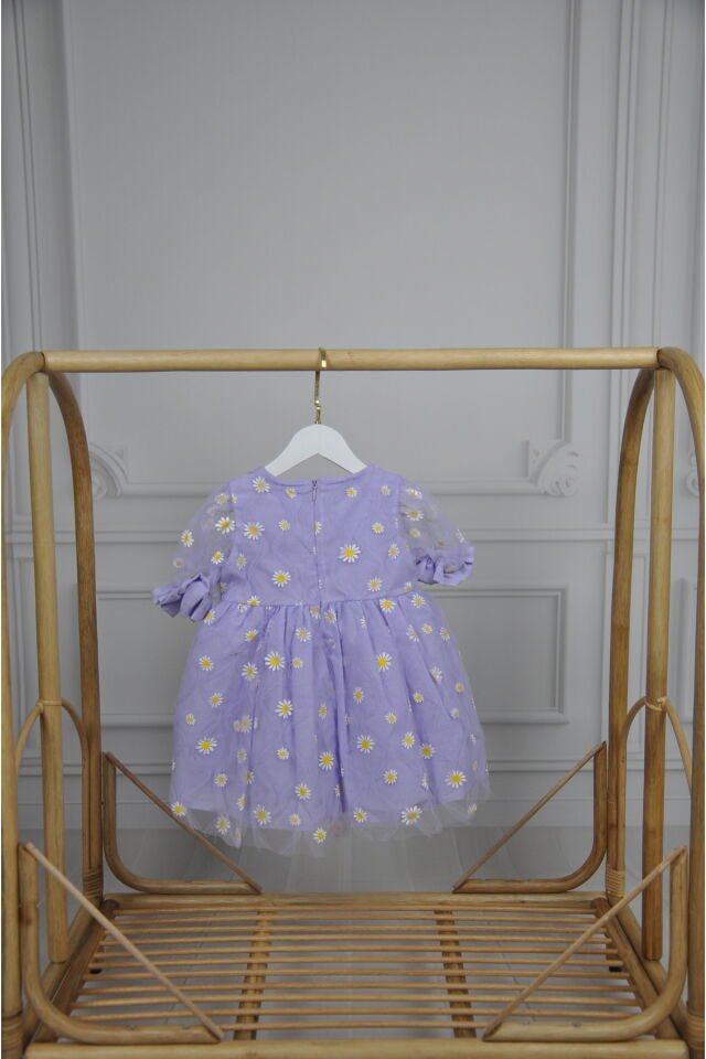 Linda Papatyalı Kız Çocuk Elbise