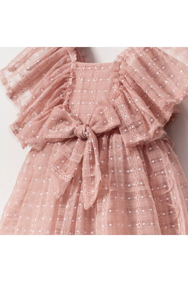 Holly Pembe Kız Çocuk Elbise