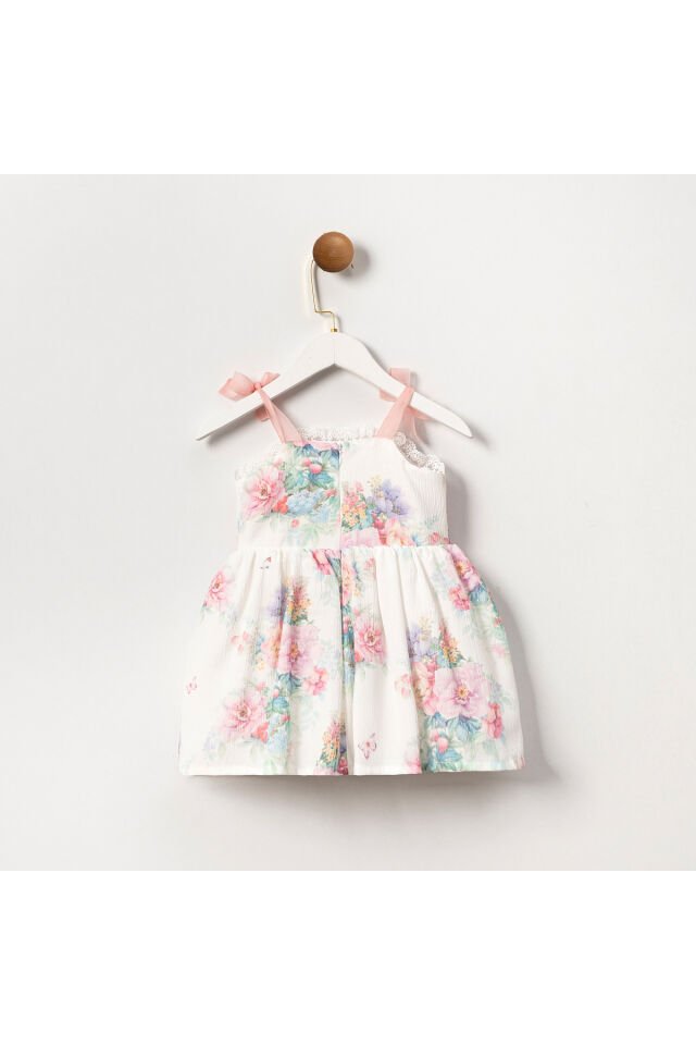 Amelie Askılı Fiyonklu Kız Çocuk Elbise