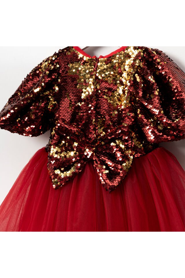 Magic Shine Kırmızı Kız Çocuk Elbise