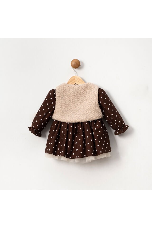 Mary Puantiyeli Bolerolu Ikili Bebek Elbise