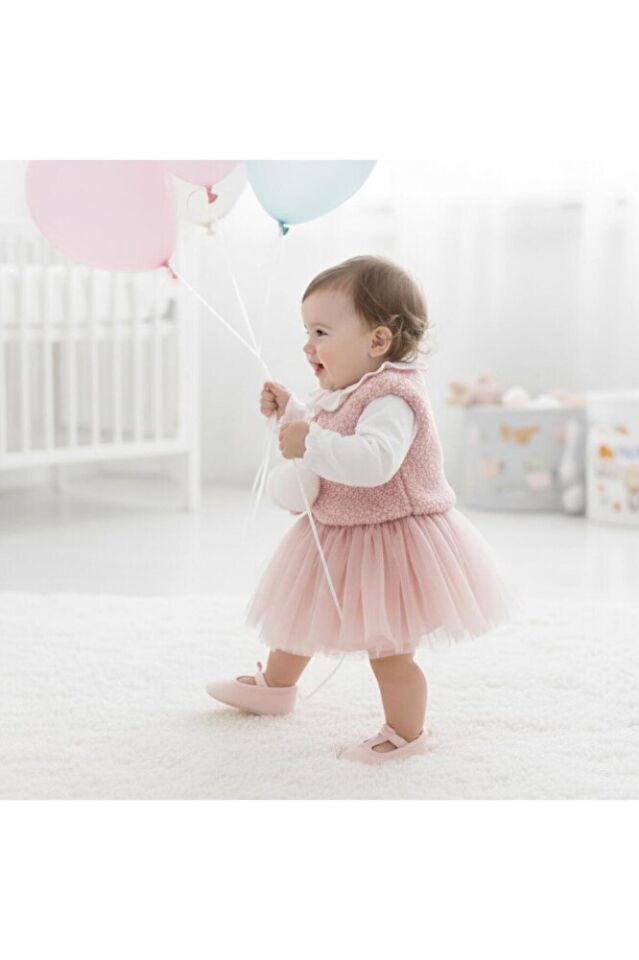 Lulu Bolerolu Üçlü Kız Bebek Takım