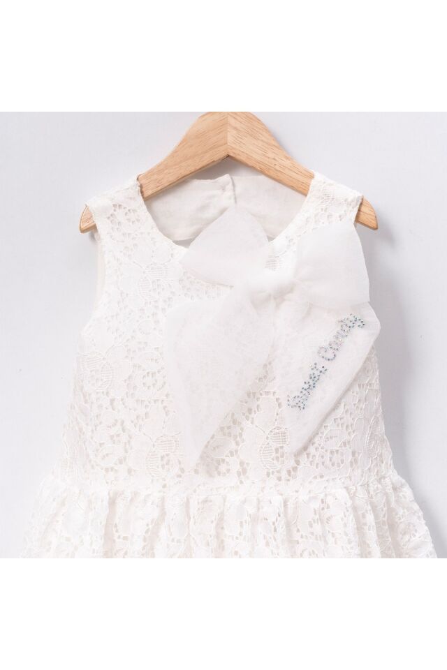 Tansel Fiyonklu Dantelli Kız Elbise