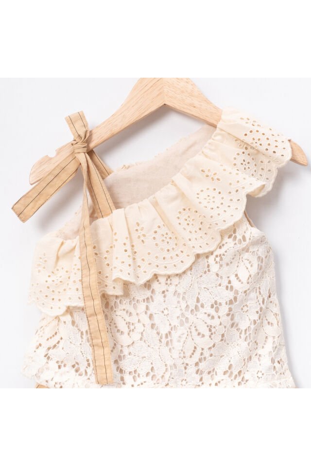 Elowen Dantel Bluz Ve Etek Kız Çocuk Takım