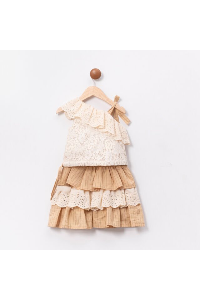 Elowen Dantel Bluz Ve Etek Kız Çocuk Takım