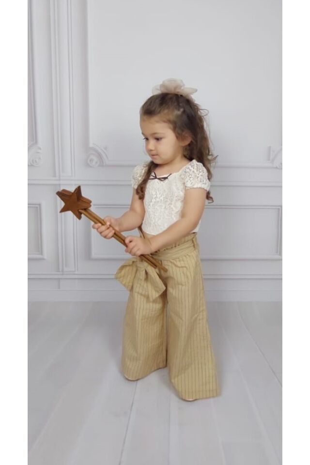 Melly Crop Bluz Ve Pantolonlu İkili Kız Takım