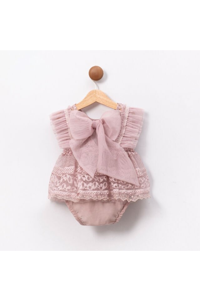 Miami Dantelli Kız Bebek Romper