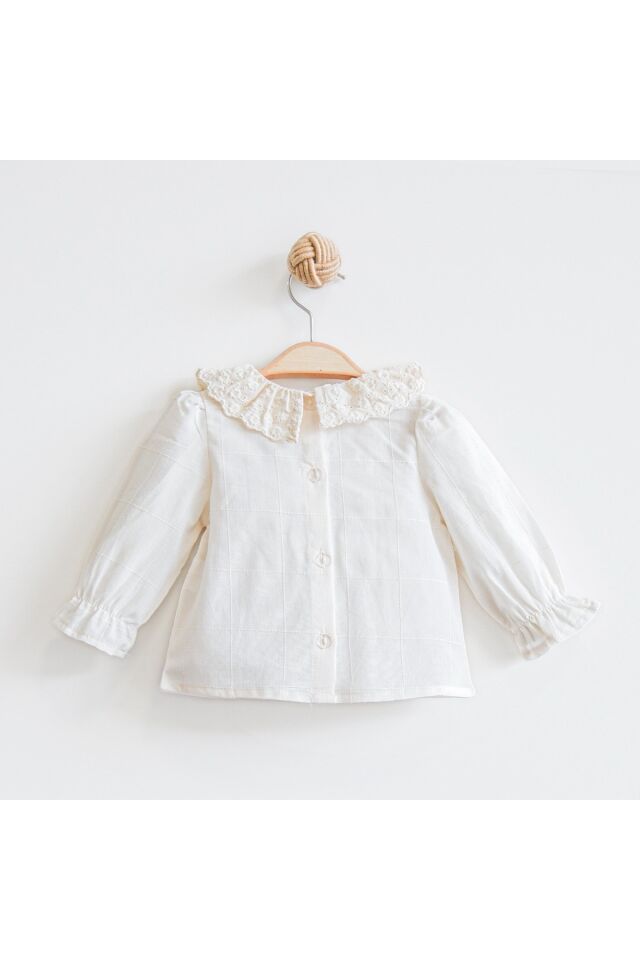 Bulgaria Fırfır Yaka Blüzlü Kız Bebek Elbise