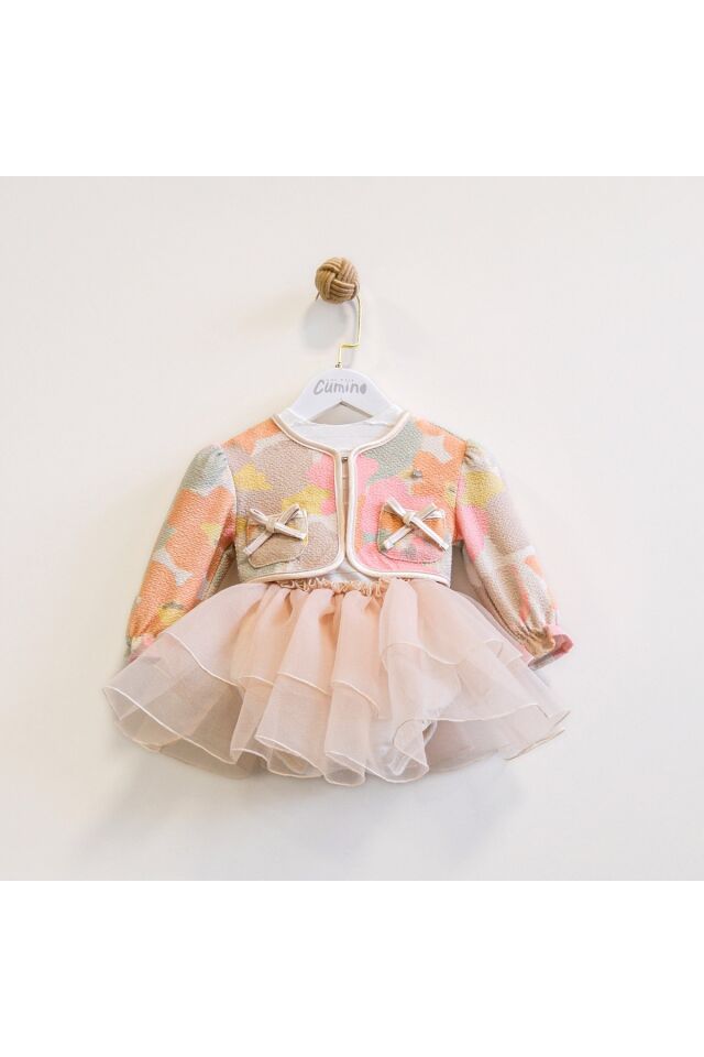 Santana Bolerolu, Tütü Şortlu Ve Bluzlu 3'lü Kız Bebek Takım