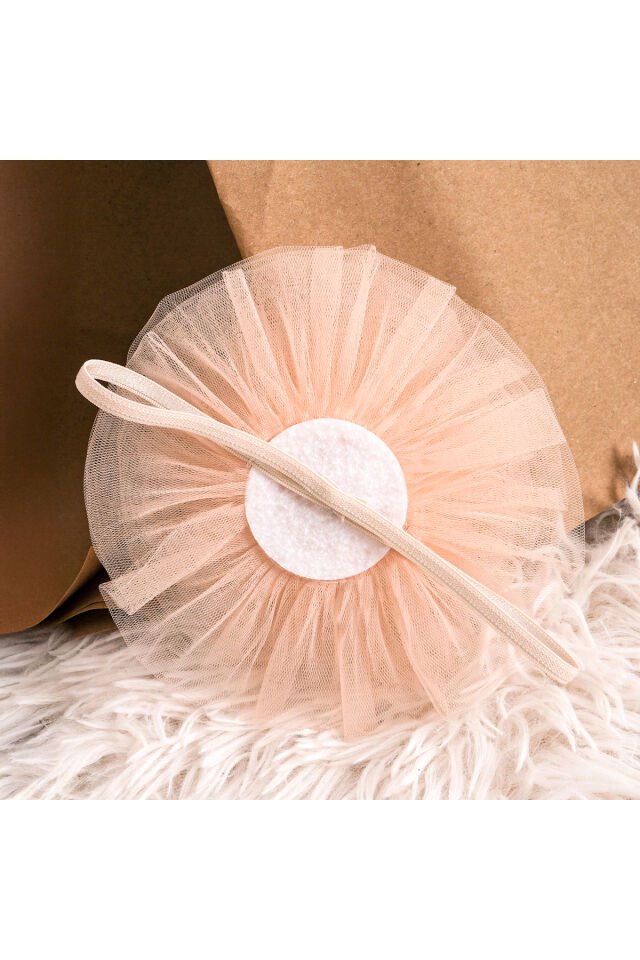 Rosa Saç Aksesuarlı Kız Bebek Tulum Somon - 9 - 12 Ay
