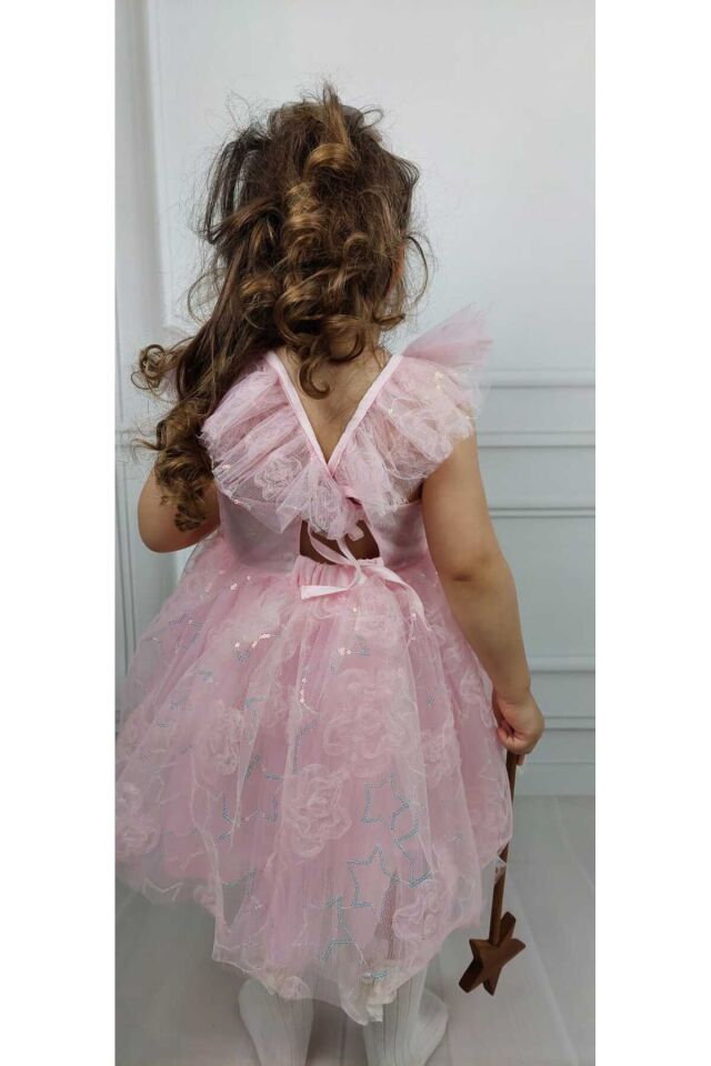 Party Dream Kız Çocuk Elbise Pembe - 4 Yaş