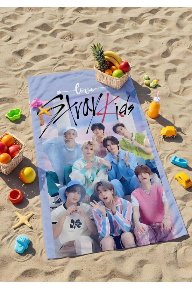 Djital Baskılı Stray Kids Plaj Havlusu