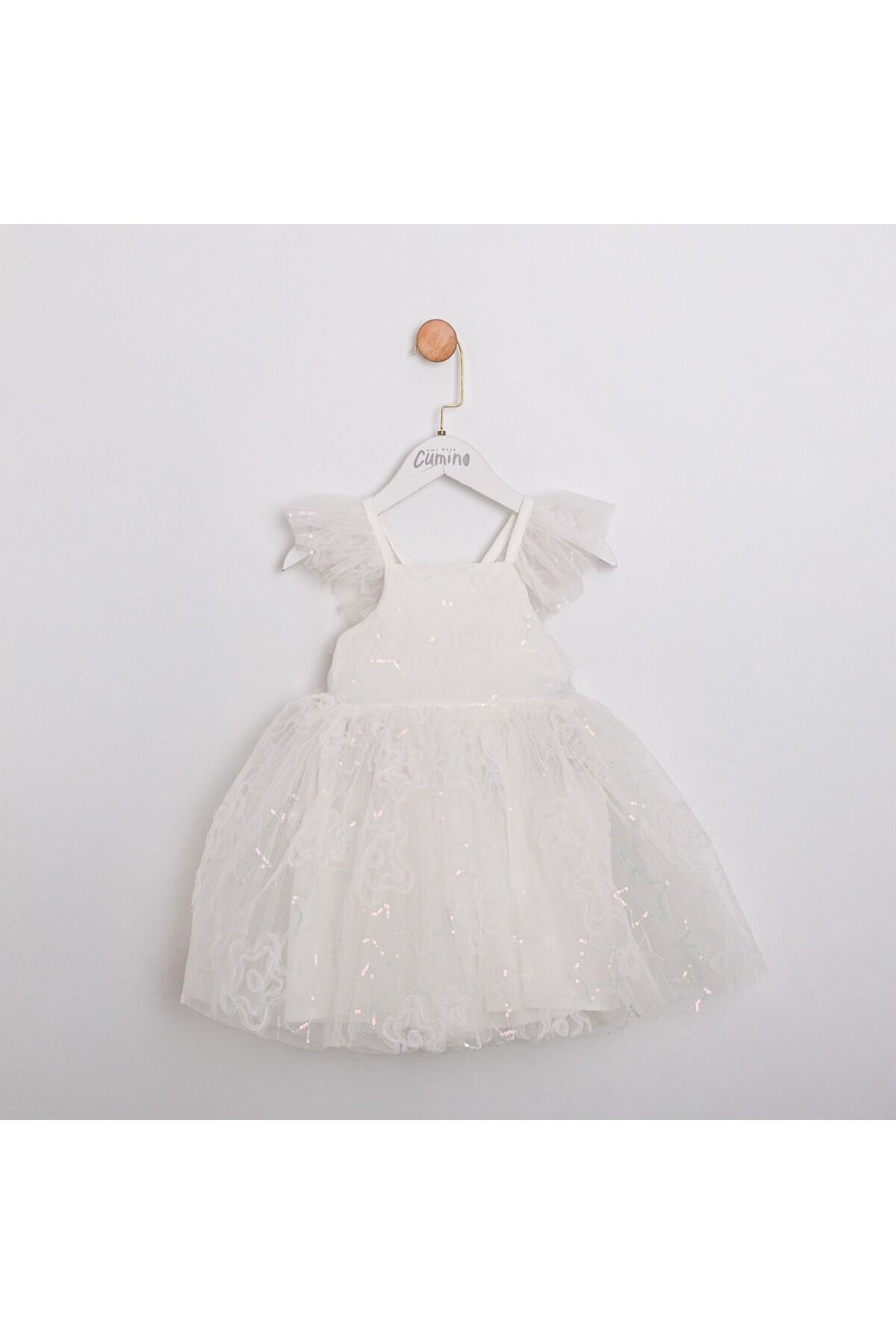 Party Dream Kız Çocuk Elbise Beyaz - 4 Yaş