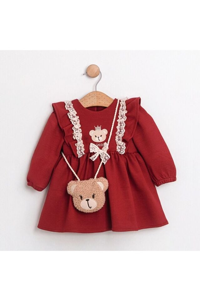 Sweet Bear Oyuncak Aksesuarlı Kız Bebek Elbisesi
