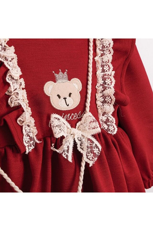 Sweet Bear Oyuncak Aksesuarlı Kız Bebek Elbisesi